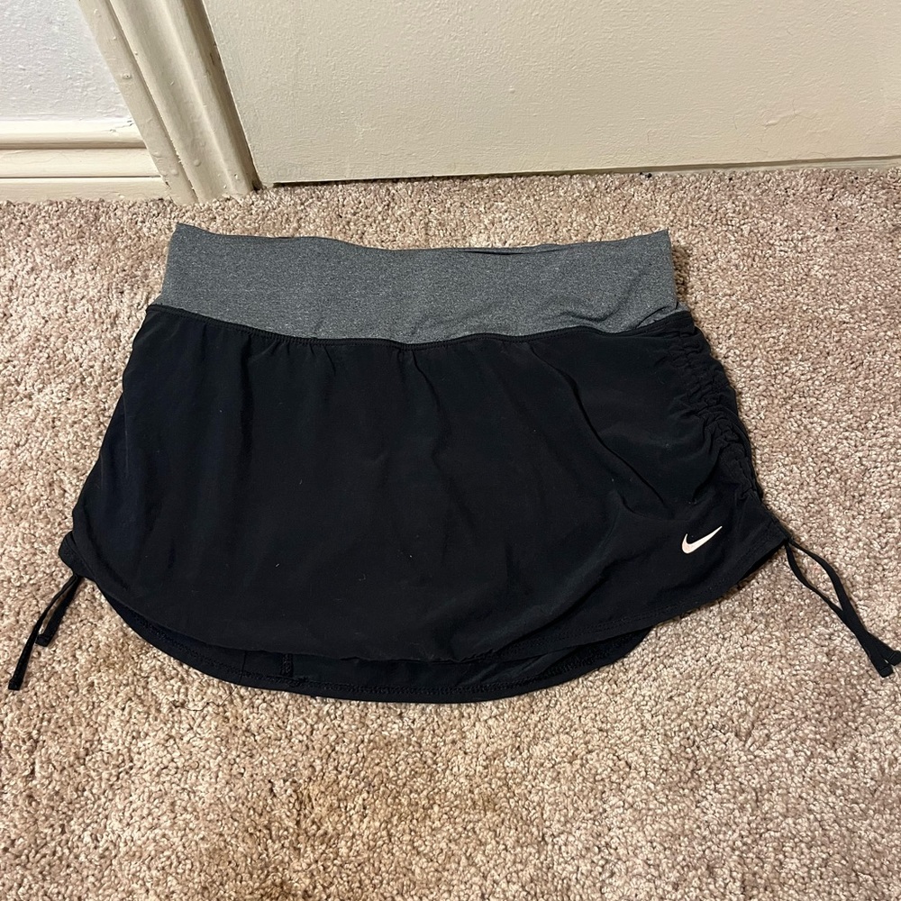 Nike, Ruched Sided, Black and Grey Skorts, Women’s XS